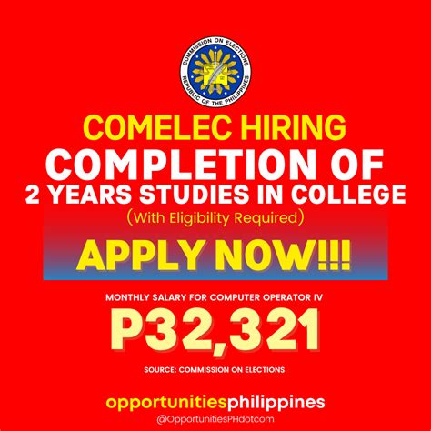 comelec hiring|COMELEC .
